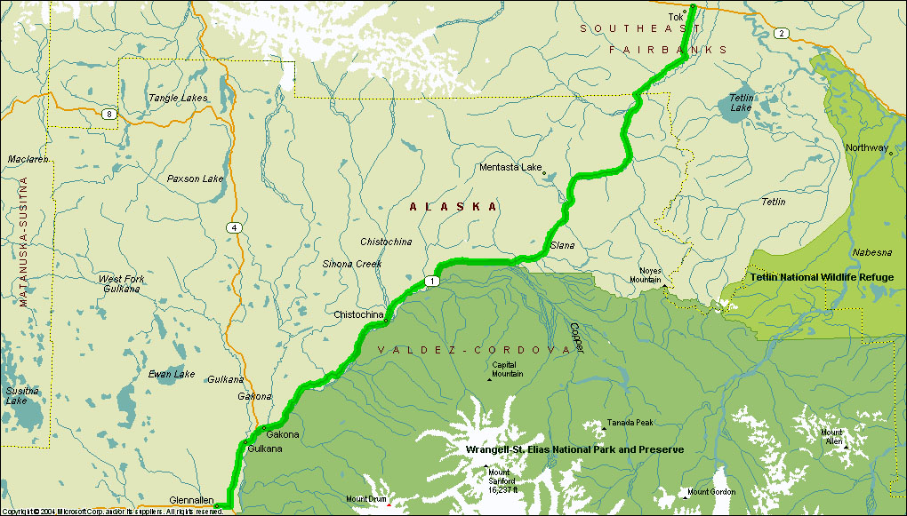 Alaska Adventure 2005 Glennallen to Tok